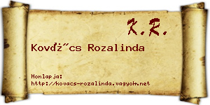 Kovács Rozalinda névjegykártya